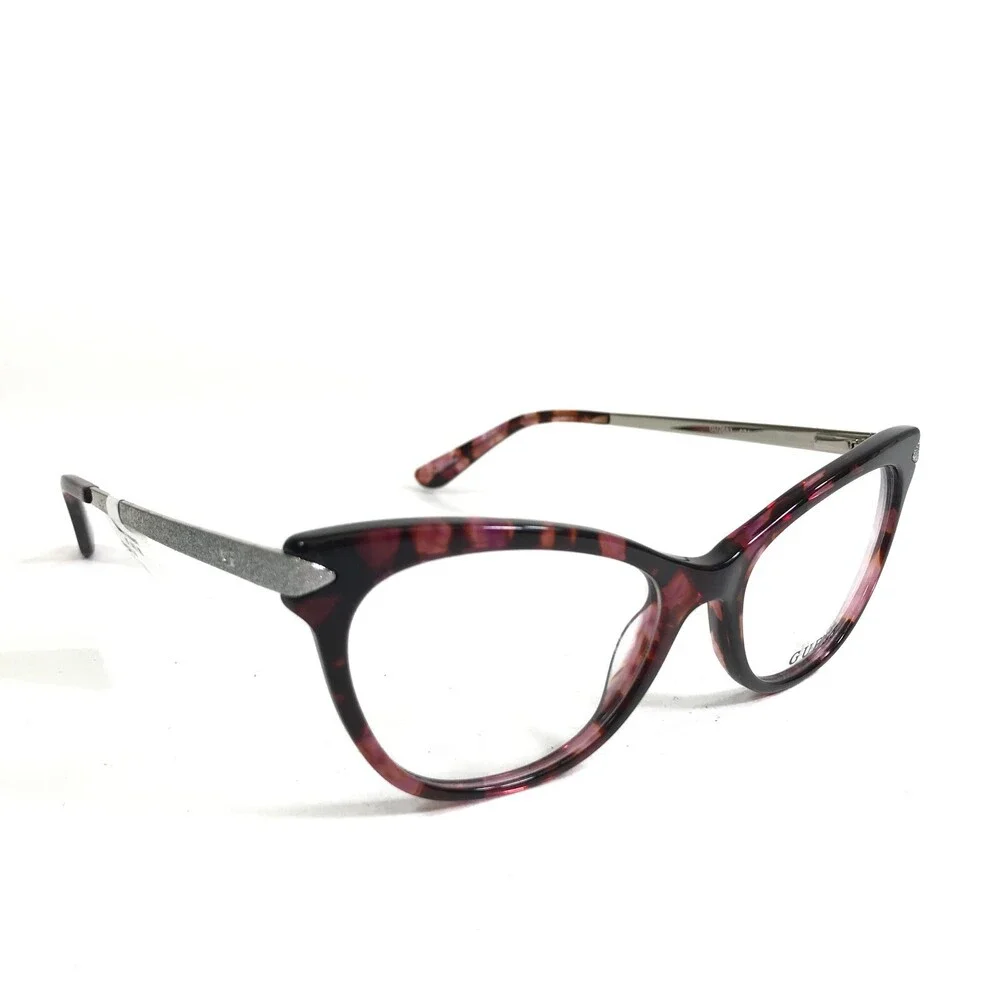 Guess Eyeglasses Frames GU2683 074 Pink Tortoise Silver Cat Eye 52-17-140
